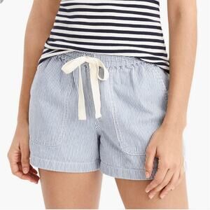 J. Crew Point Sur Shorts Womens XS Blue Seaside Cotton Casual Drawstring Pockets